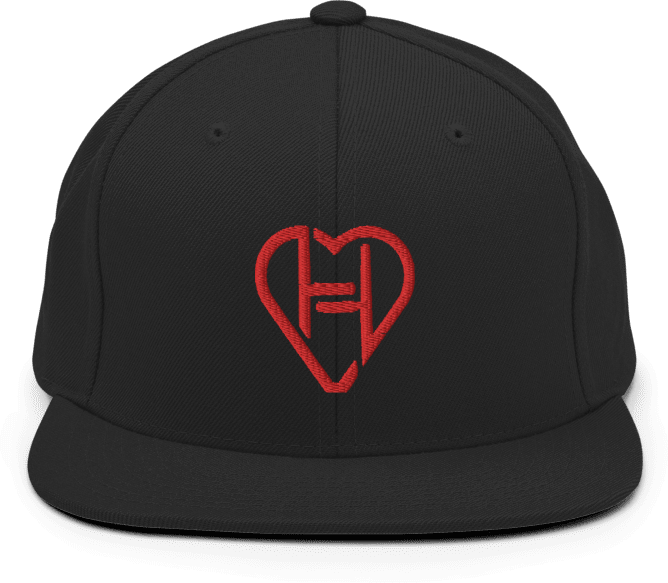 Heartagram Snapback - Black/Red