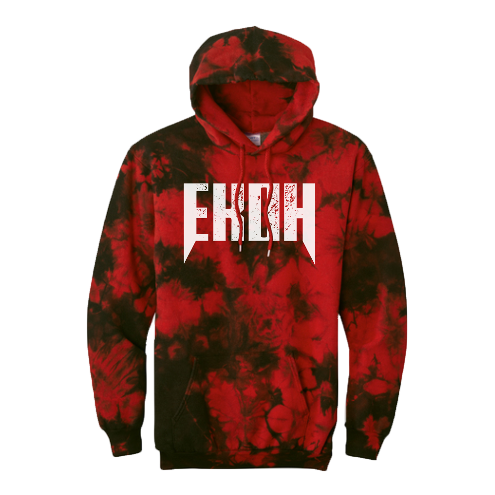Ekoh Fangs Red Tie Dye Hoodie