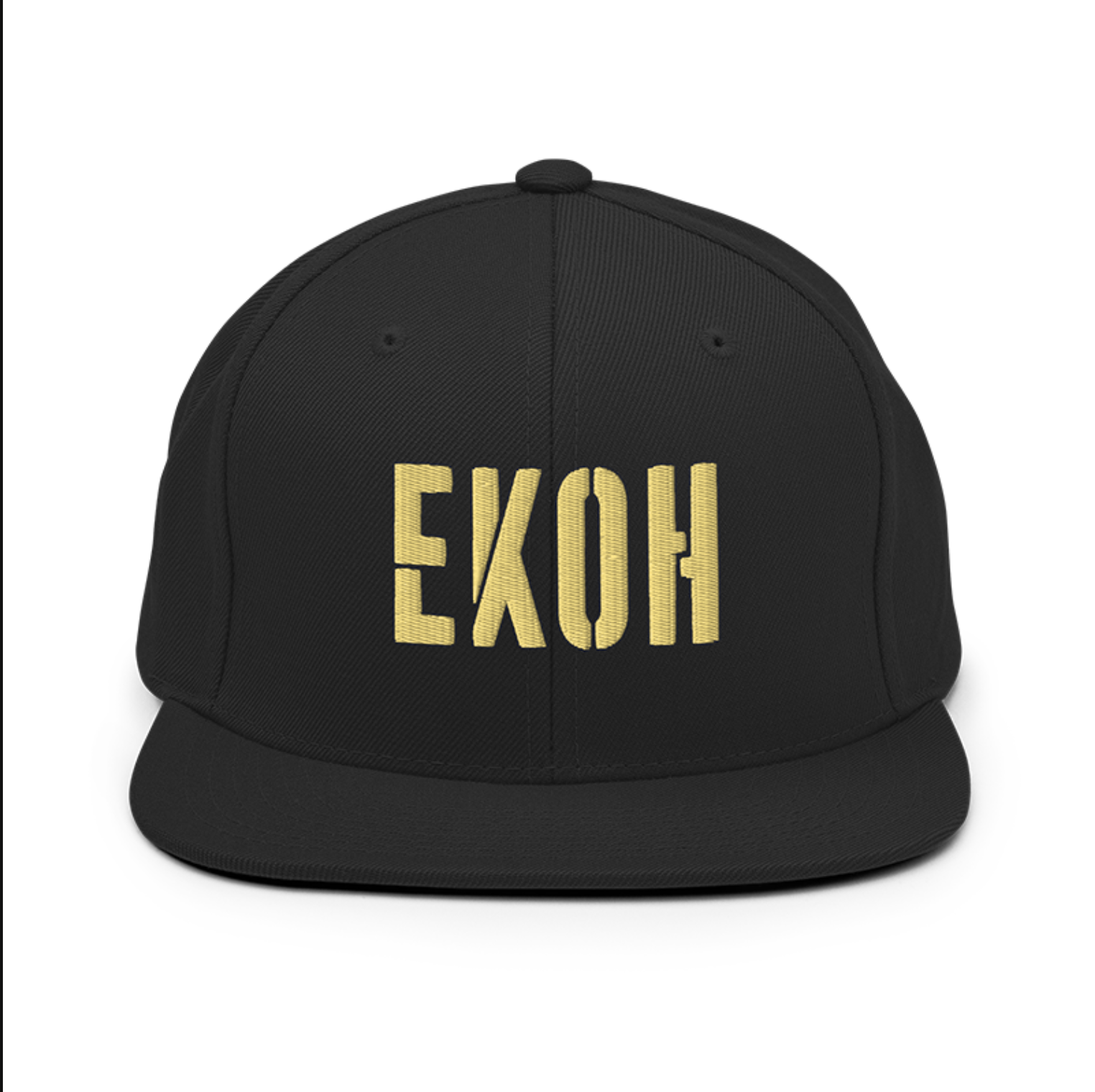 Broken Stencil Snapback - Black/Gold